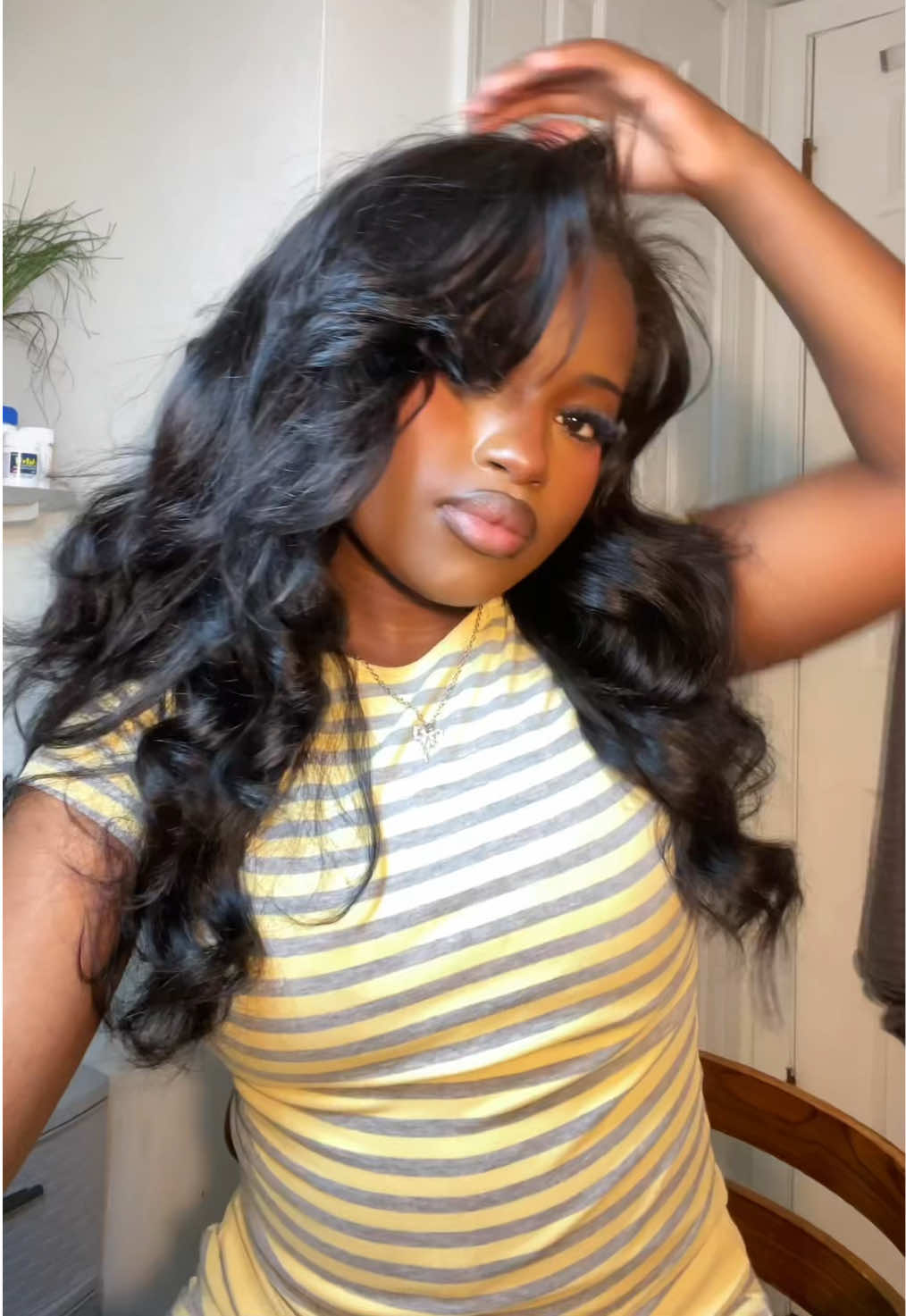 TikTok post by @noitsnot_angelll for Celie Hair. Caption reads: @Celie Hair Store outdid themselves with this half....