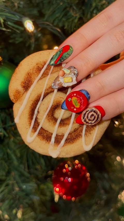 Instagram post by @allycoolcattt for Betty Crocker. Caption reads: DAY 17: Cinnamon Swirl Cookies 🍪 cinnamon roll....