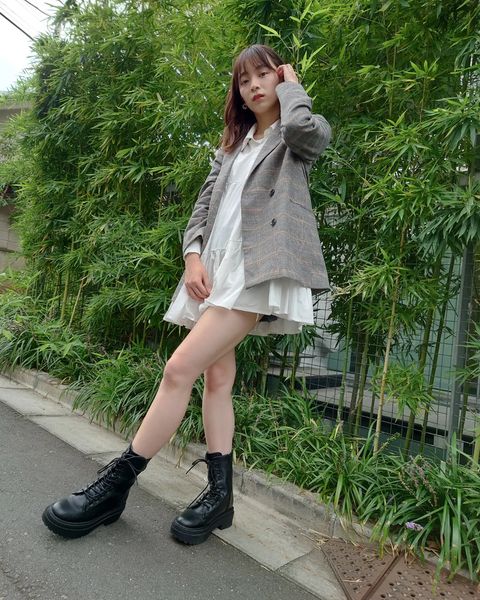 Instagram post by @moe_goto0520 for GU. Caption reads: 𓂃....