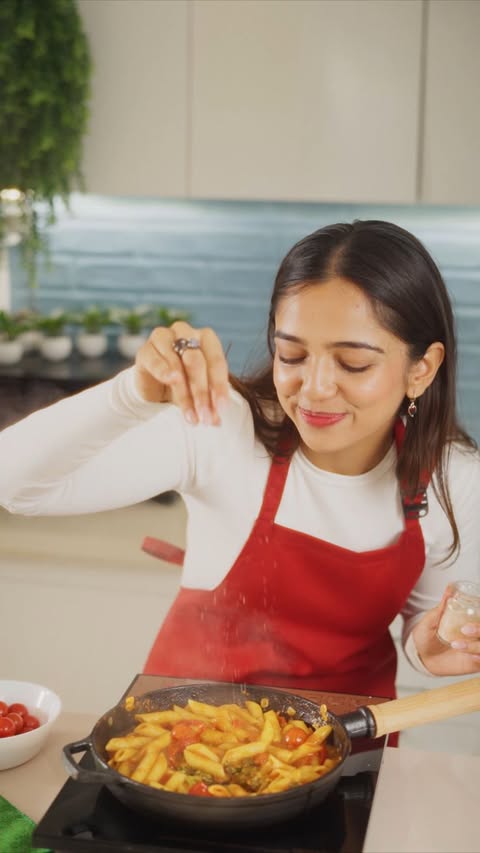 Instagram post by @ahsaassy_ for Knorr. Caption reads: [...] are gone. Pasta at home? Game on with....