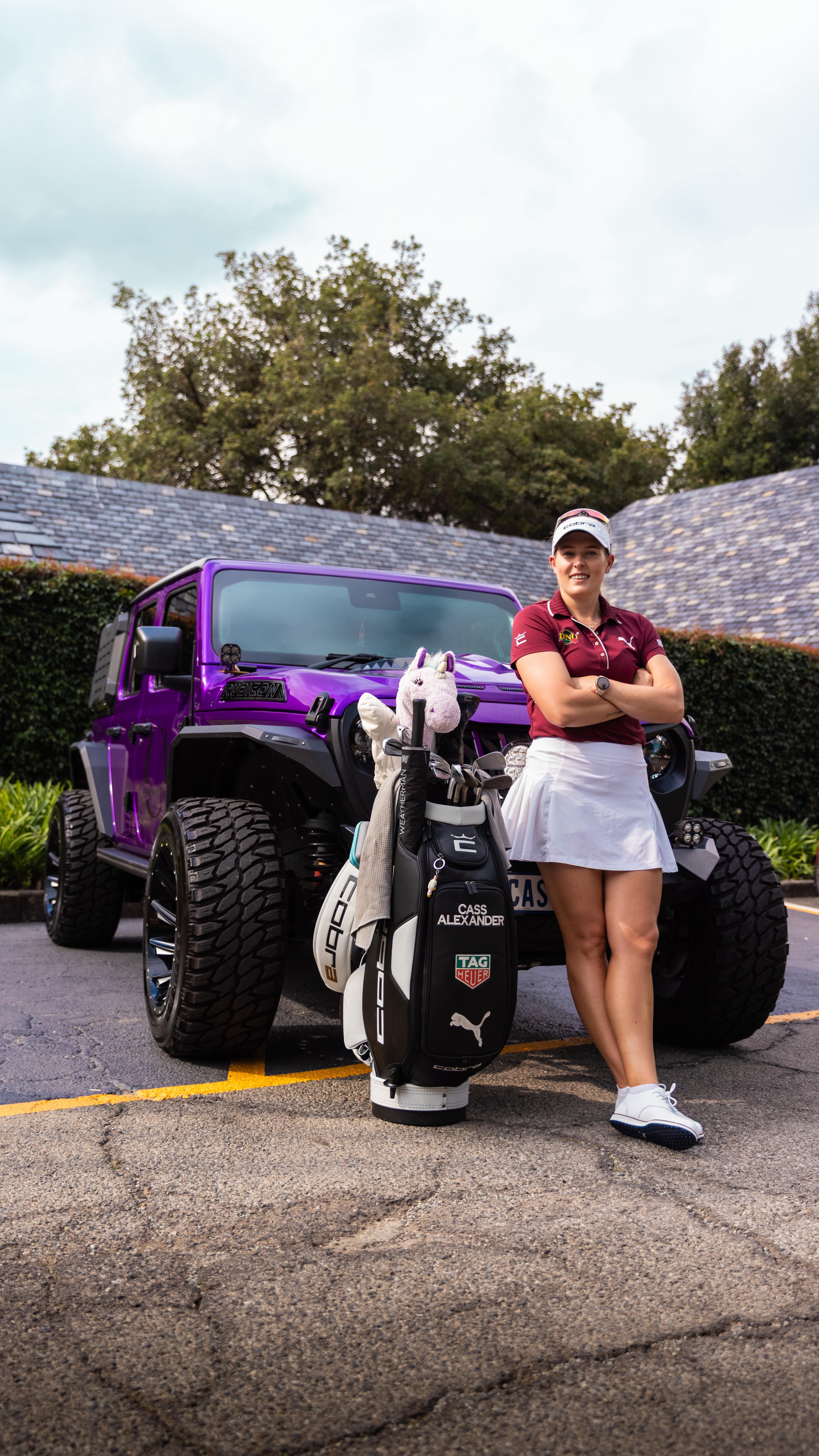 Instagram post by @cass_golf for COBRA Golf. Caption reads: A ride that can take me anywhere on any terrain....