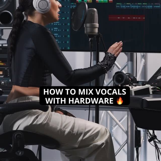 Instagram post by @iamkarramusic for Eventide Audio. Caption reads: How to record & mix vocals with @eventideaudio H90....