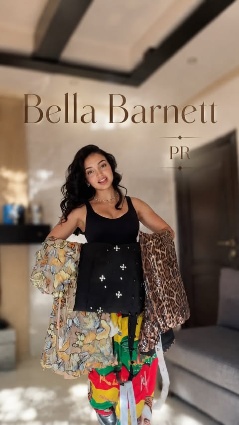 Instagram post by @laeticia.wehbe for Bella Barnett. Caption reads: Which dress should i start first ?👀....