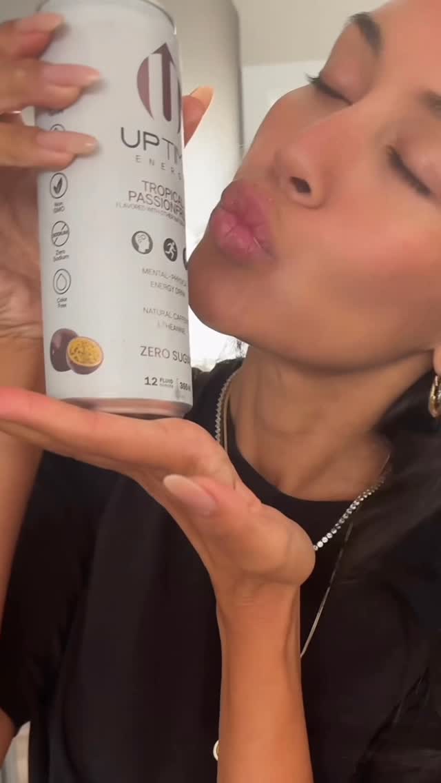 Instagram post by @litiagarr for UPTIME Energy. Caption reads: best way to start the day @uptimeenergy 🤍....