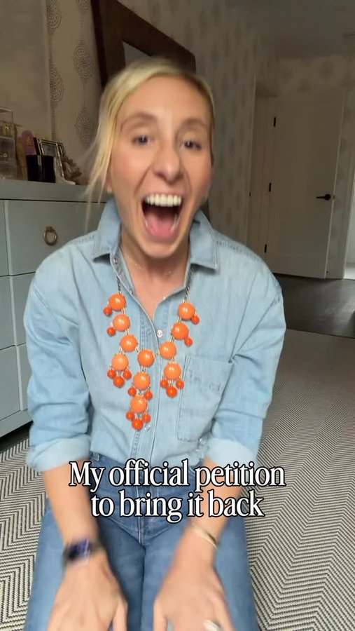 Instagram post by @lemonstripes for J.Crew. Caption reads: If this gets over 2 likes it’s officially back 😂....