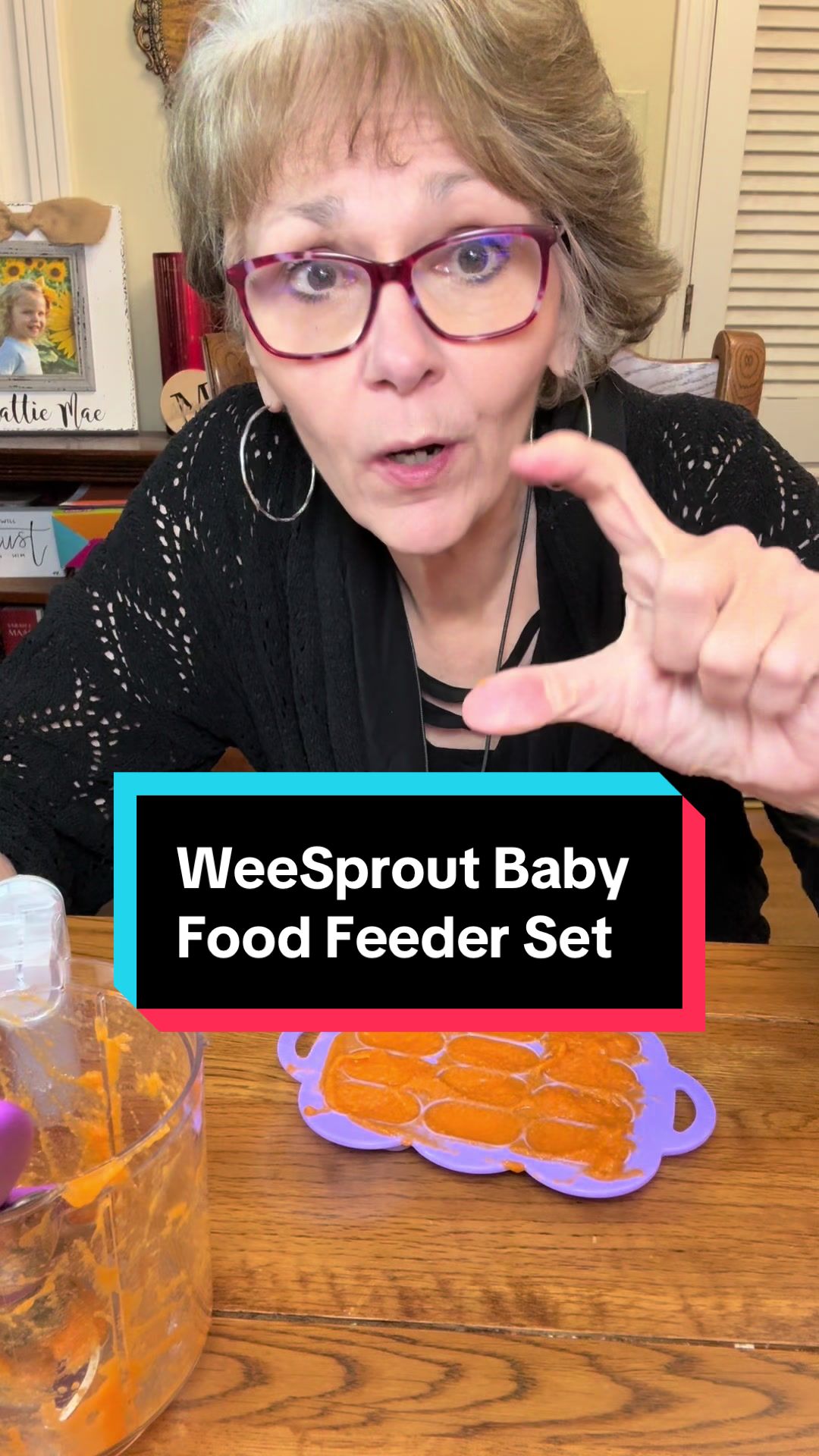 TikTok post by @memawsmunchies for WeeSprout. Caption reads: [...] buying expensive pouches every week.....