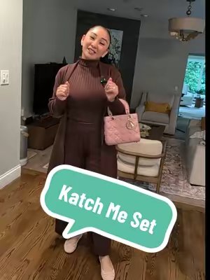 TikTok post by @aprilathena7 for Katch Me Chic. Caption reads: @Katch Me Chic has the cutest 3 piece set! [...].