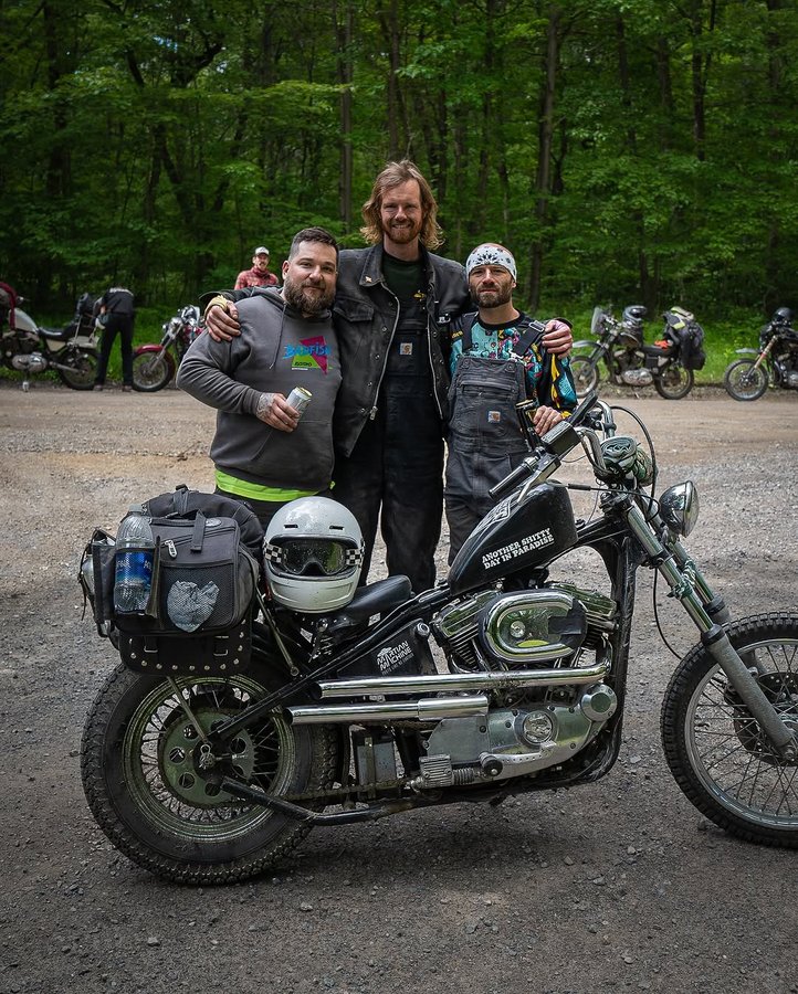 Instagram post by @chicken_fried_choppers for Biltwell. Caption reads: Happy Valley Rally day 2 started off slow but boy....