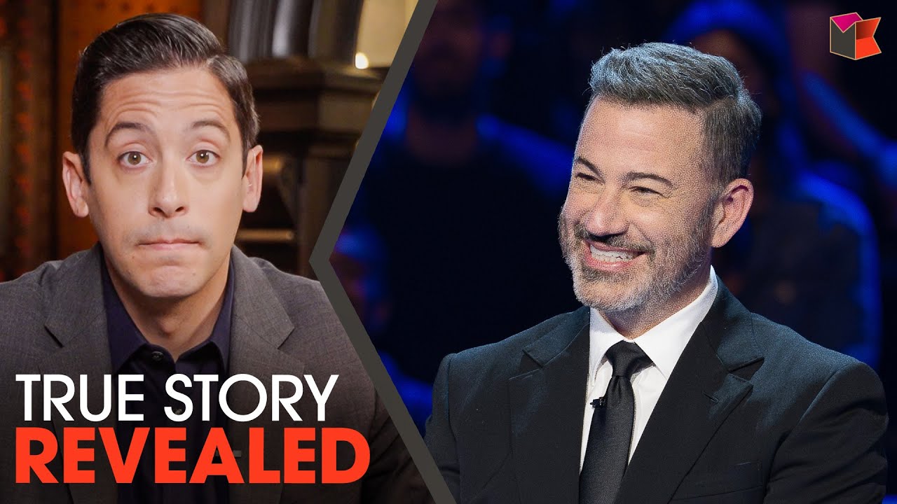 YouTube post by @MichaelKnowles for Good Ranchers. Caption reads: The Whole Jimmy Kimmel Firing Saga Is A Lie.