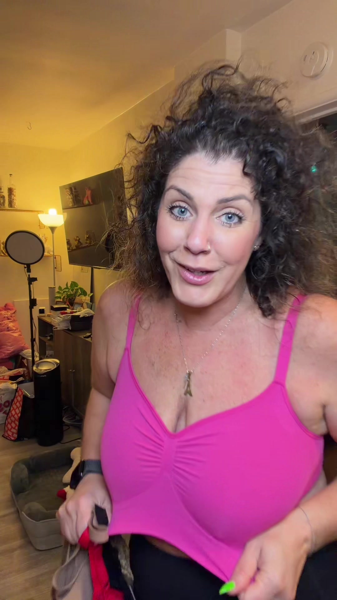 TikTok post by @sassyfitstef23 for Feelingirl. Caption reads: Bralettes are everything by @FeelinGirl LLC....