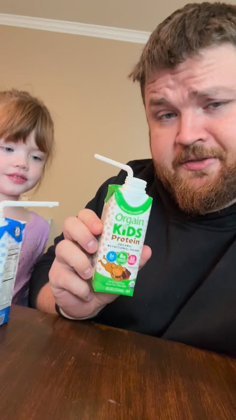 Instagram post by @austingeter for Orgain. Caption reads: I can’t stop drinking these Orgain Kids Protein....