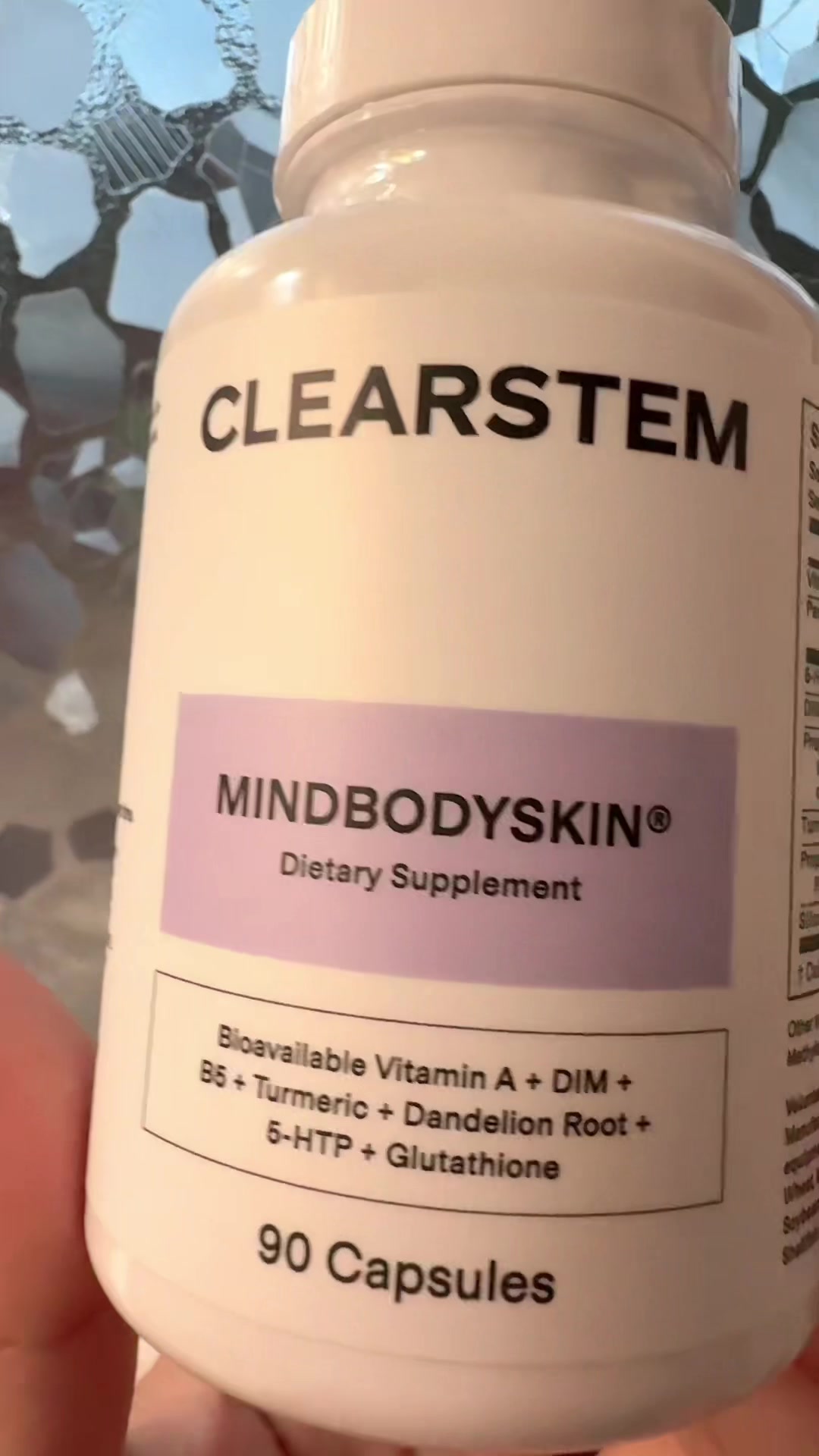 TikTok post by @siennapele for CLEARSTEM Skincare. Caption reads: [...] #acneprone #acnescars @CLEARSTEM Skincare....