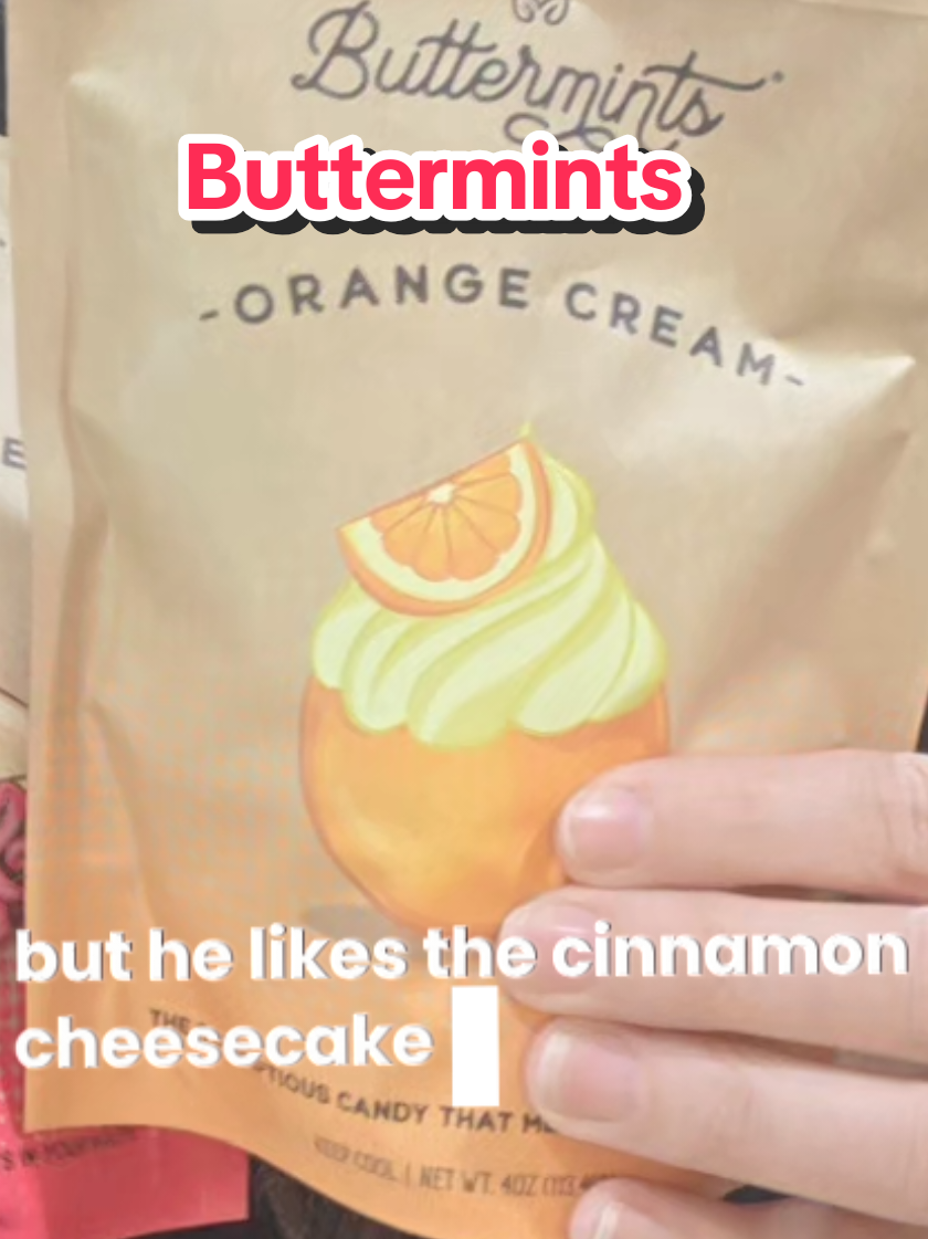TikTok post by @kimsrealreels for Buttermints. Caption reads: [...] Which flavor are you grabbing first?....