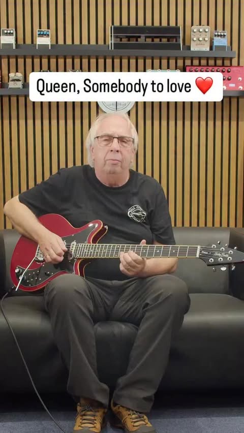 Instagram post by @oldgreyguitarist for Thomann. Caption reads: [...] anyone wants to purchase anything from....