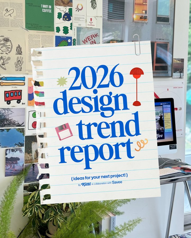 Instagram post by @teal.days for Kittl. Caption reads: Here are my faves from @kittldesign 2026 design....