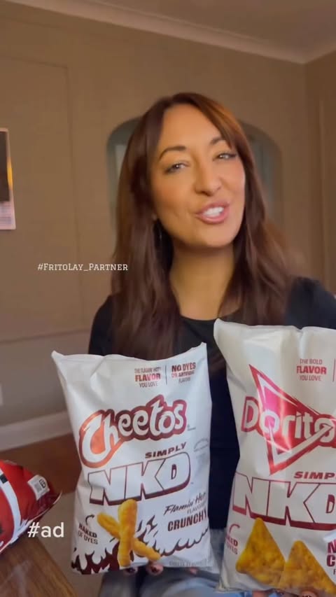Instagram post by @stlfoodies for Cheetos. Caption reads: #ad @doritos and @cheetos are going Simply NKD…....
