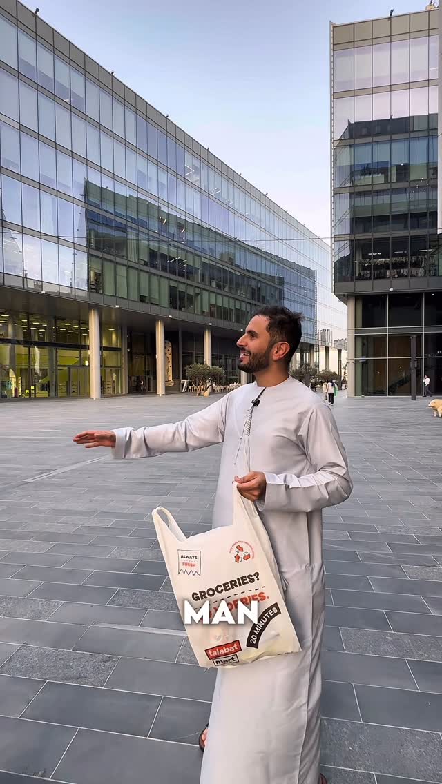 Instagram post by @abzalicomedy for talabat. Caption reads: What would you do?
@talabatuae #talabatuae....