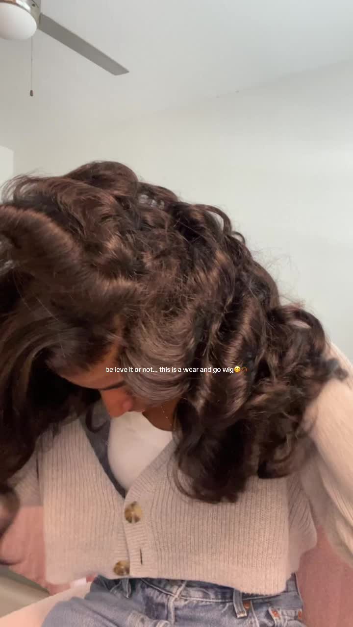 TikTok post by @chelluree for WestKissHair. Caption reads: love when a wig is pre styled and ready to....