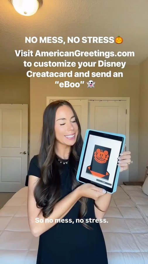 Instagram post by @jordynsothen for American Greetings. Caption reads: #ad Sending a spooky surprise to all of my friends....