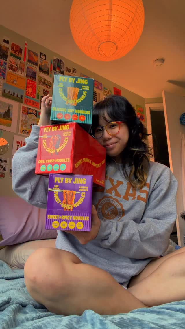 Instagram post by @vivleow for FLY BY JING. Caption reads: [...] @iammanmeetsodhi trying out the new....