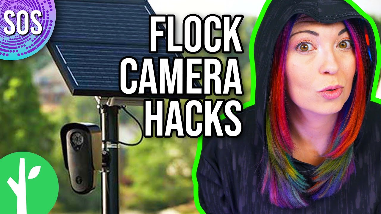 YouTube post by @ShannonMorse for TechCrunch. Caption reads: Flock Safety Is a Privacy Nightmare and It’s....