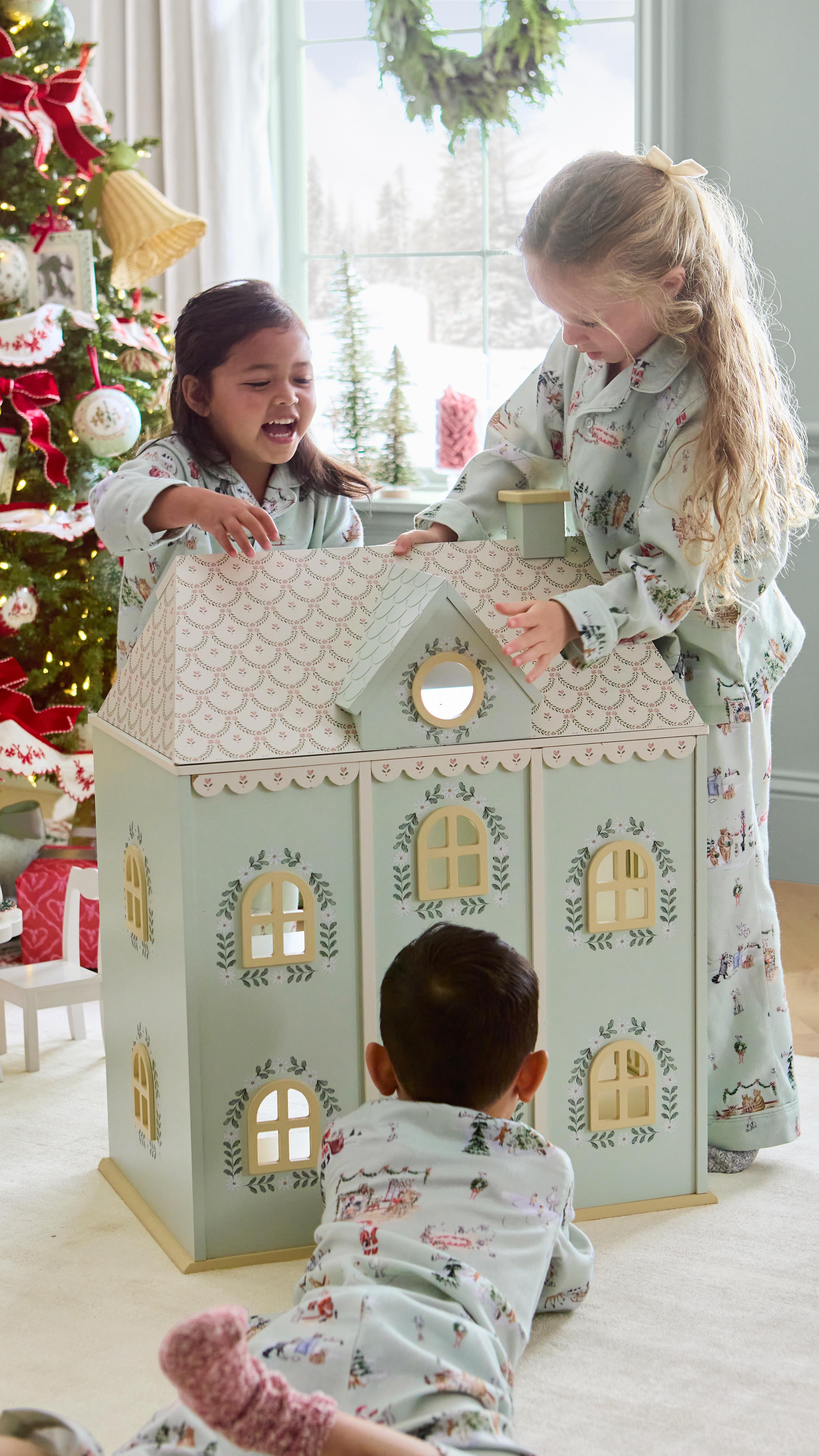 Instagram post by @rileysheehey for Pottery Barn Kids. Caption reads: I am over the moon to share that my holiday....