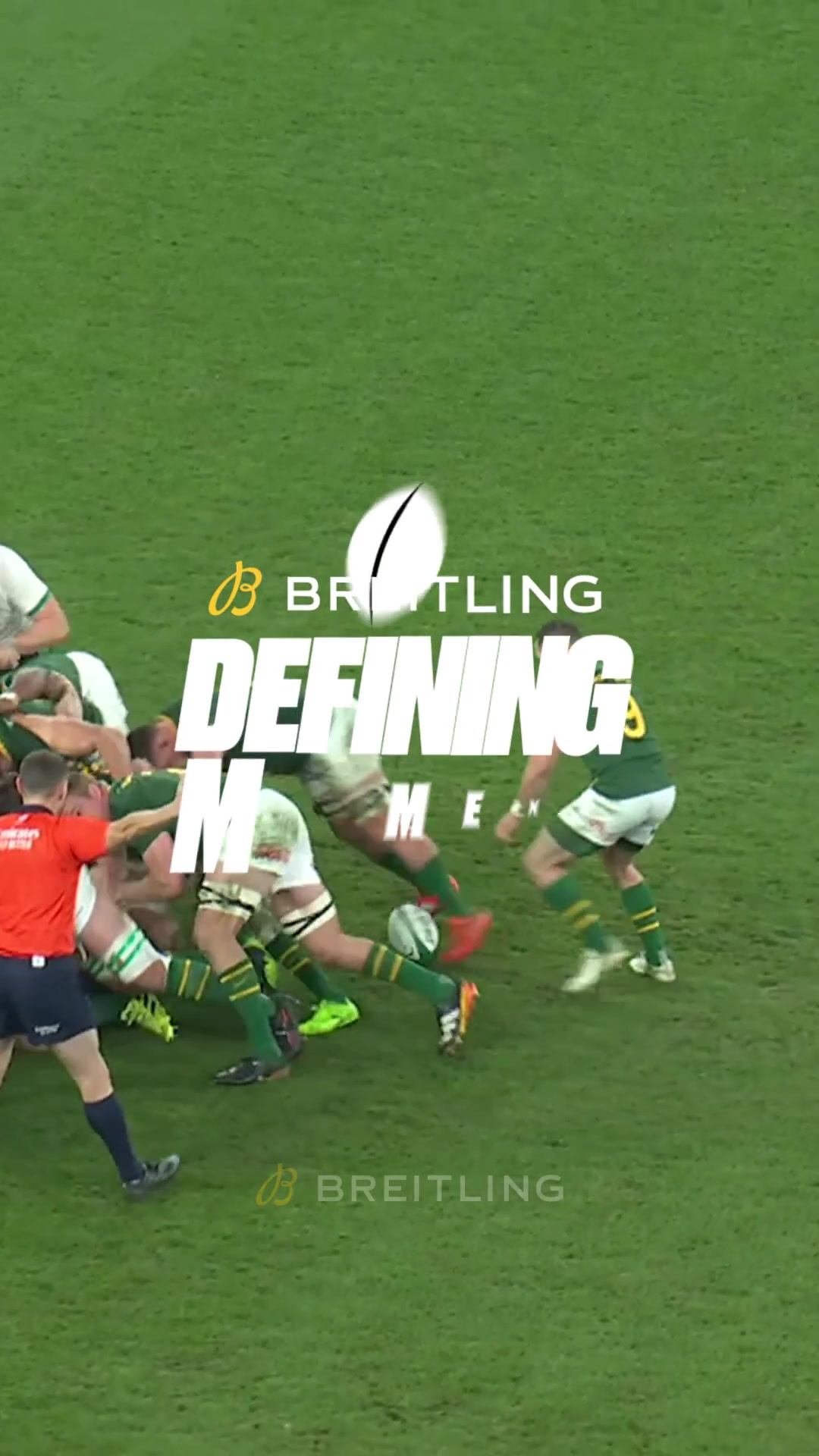 TikTok post by @nationsseries for BREITLING. Caption reads: [...] victory over Ireland at the Aviva 🙌....