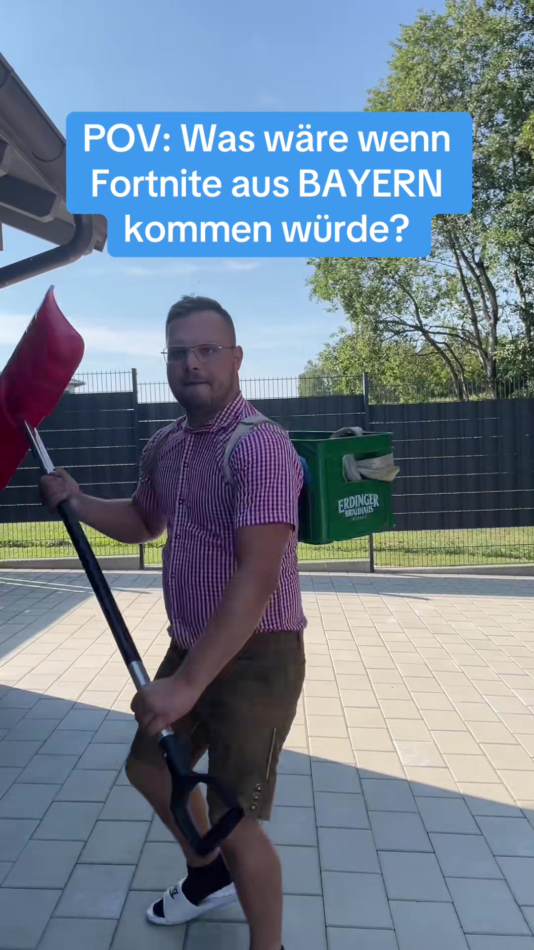 TikTok post by @bayerischerfreak for Epic Games. Caption reads: UPS! NORMAL OIDA! Wos soll i nu mocha? @Epic Games....