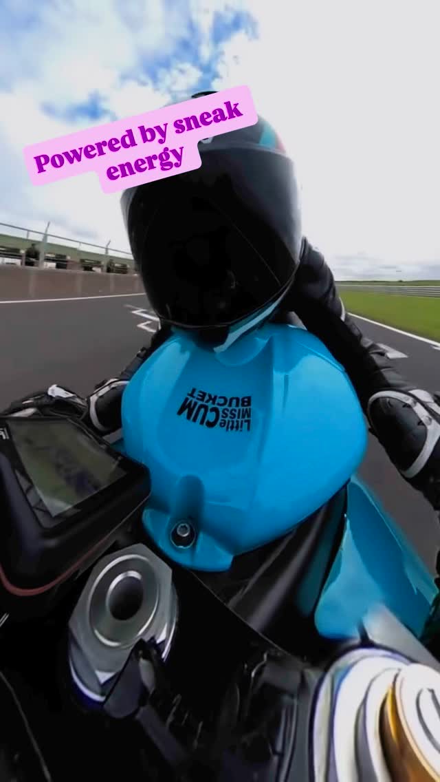 Instagram post by @bikerwithabag for Sneak Energy. Caption reads: Less editing more track time!!!
I can actually say....