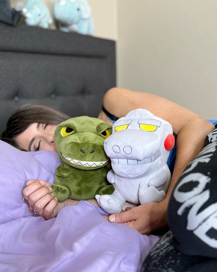 Instagram post by @gojiragirl13 for Super7. Caption reads: [...] these two cuties dropping soon from @super7....