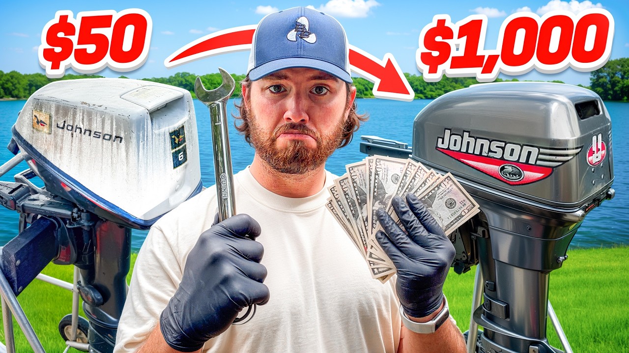YouTube post by @BoatBusters for Sound Effect Library. Caption reads: Turning $50 into $1,000 with my Favorite Side....