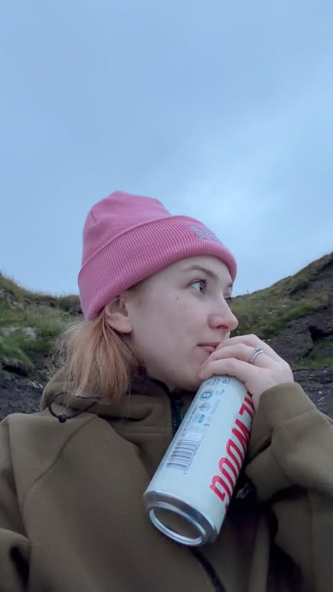 Instagram post by @asmalltown_wife for BrewDog. Caption reads: [...] sunset, good company, and an ice-cold....