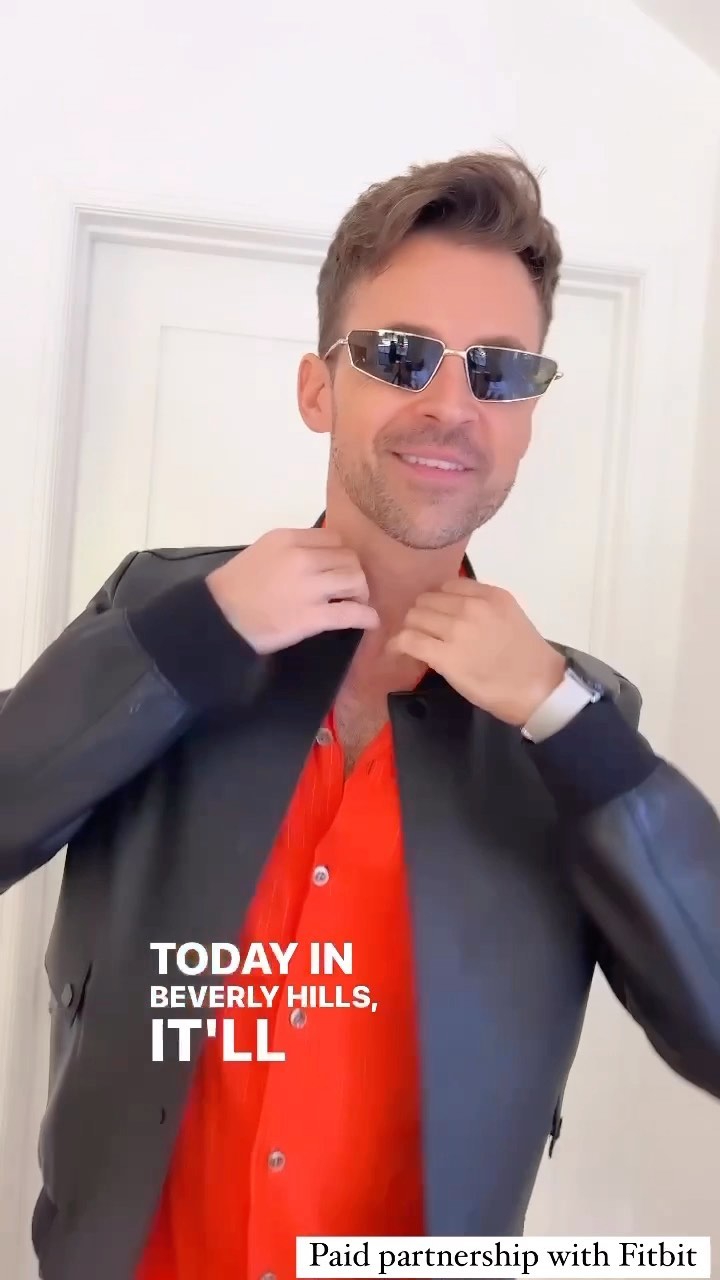 Instagram post by @bradgoreski for Fitbit. Caption reads: #ad Not only can you say “Okay Google” to the....