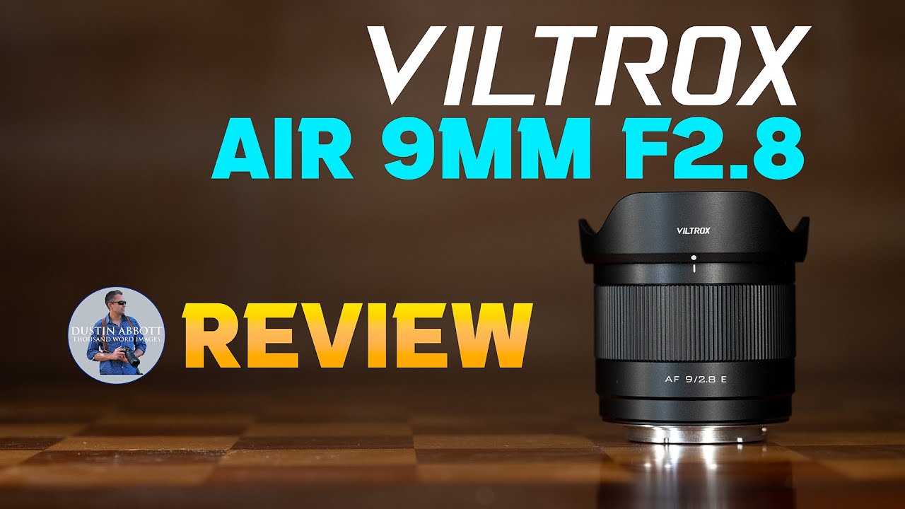 YouTube post by @DustinAbbottTWI for Viltrox. Caption reads: [...] takes a deep dive look at the Viltrox AIR....