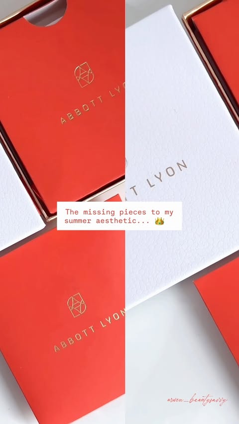 Instagram post by @arwen_beautysavvy for ABBOTT LYON. Caption reads: [...] just unboxed my latest pieces from Abbott....
