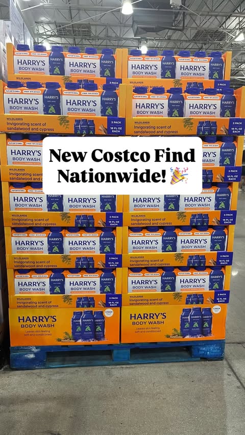 Instagram post by @costcothisweek for Harry's. Caption reads: #HarrysPartner 🌟 @harrys Wildlands Body Wash....