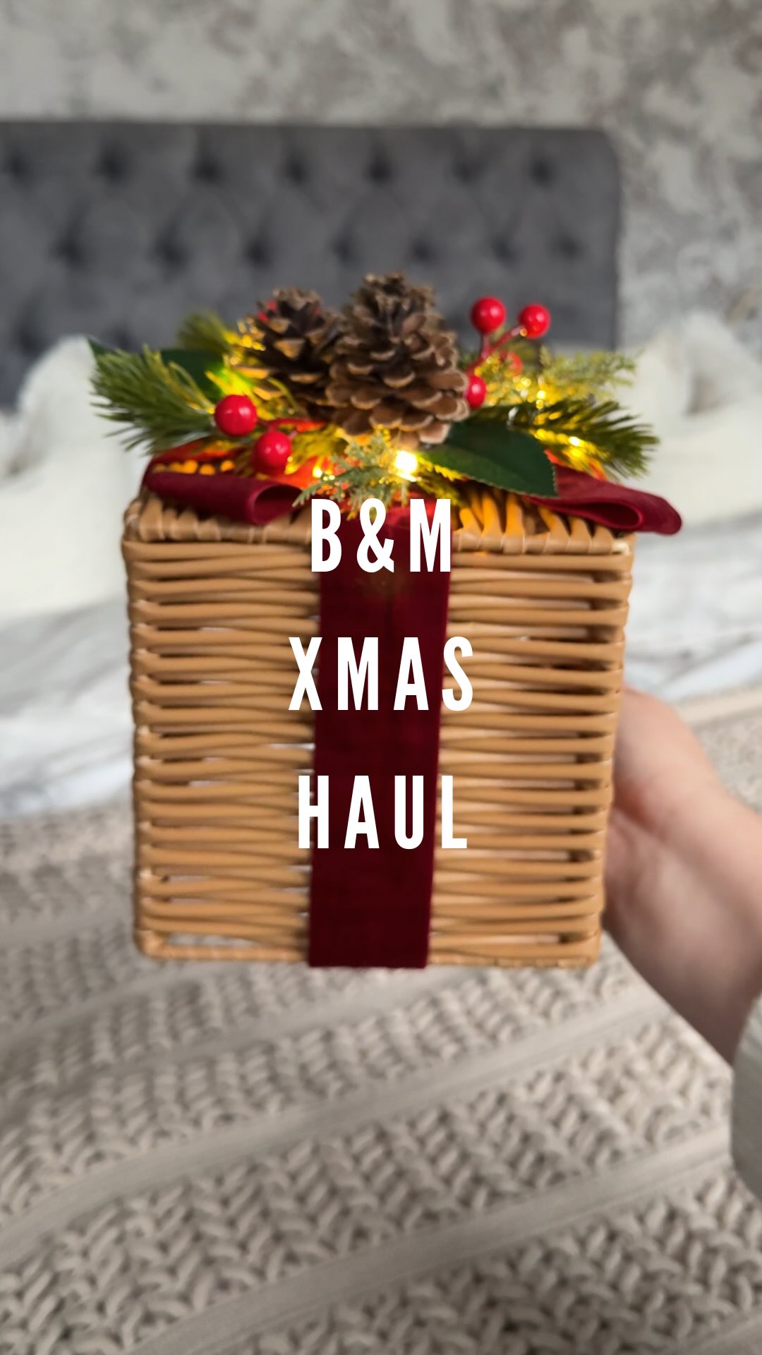 Instagram post by @itskatiemarie_ for B&M Stores. Caption reads: so many cute festive finds and stocked up on some....