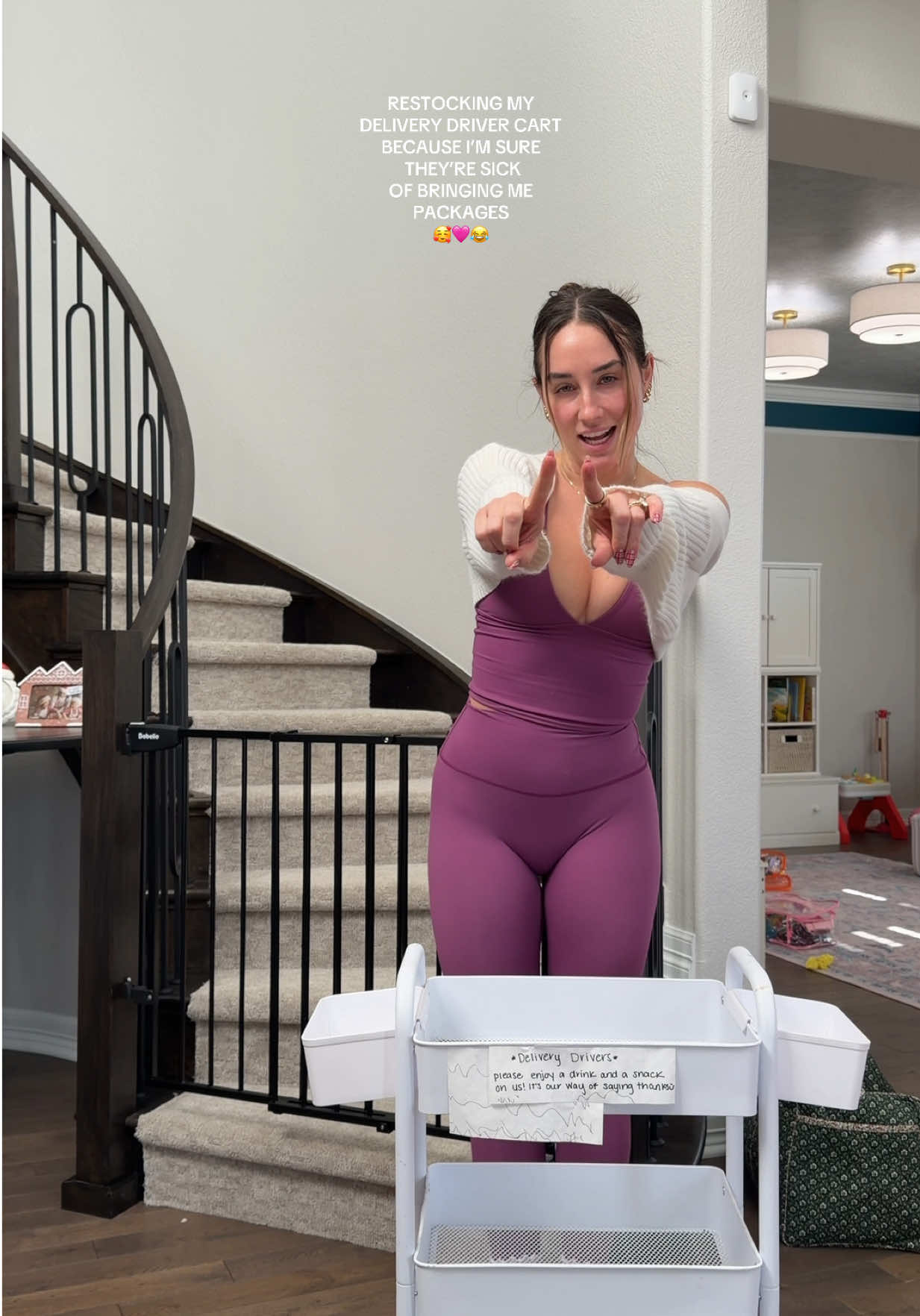 TikTok post by @omgitschloeb for Alani Nu. Caption reads: I hope they appreciate the winter wonderland....