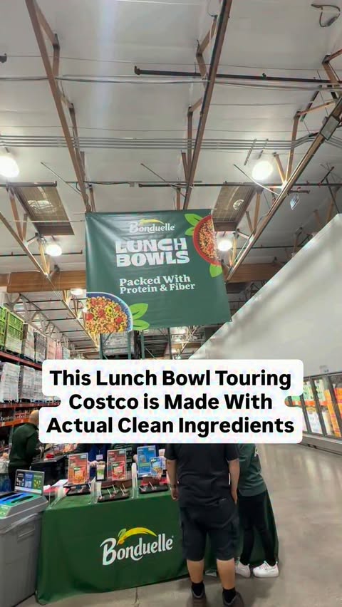 Instagram post by @ocfeed for Bonduelle Group. Caption reads: @bonduelle.foods - Costco Lunch Bowl Tour....
