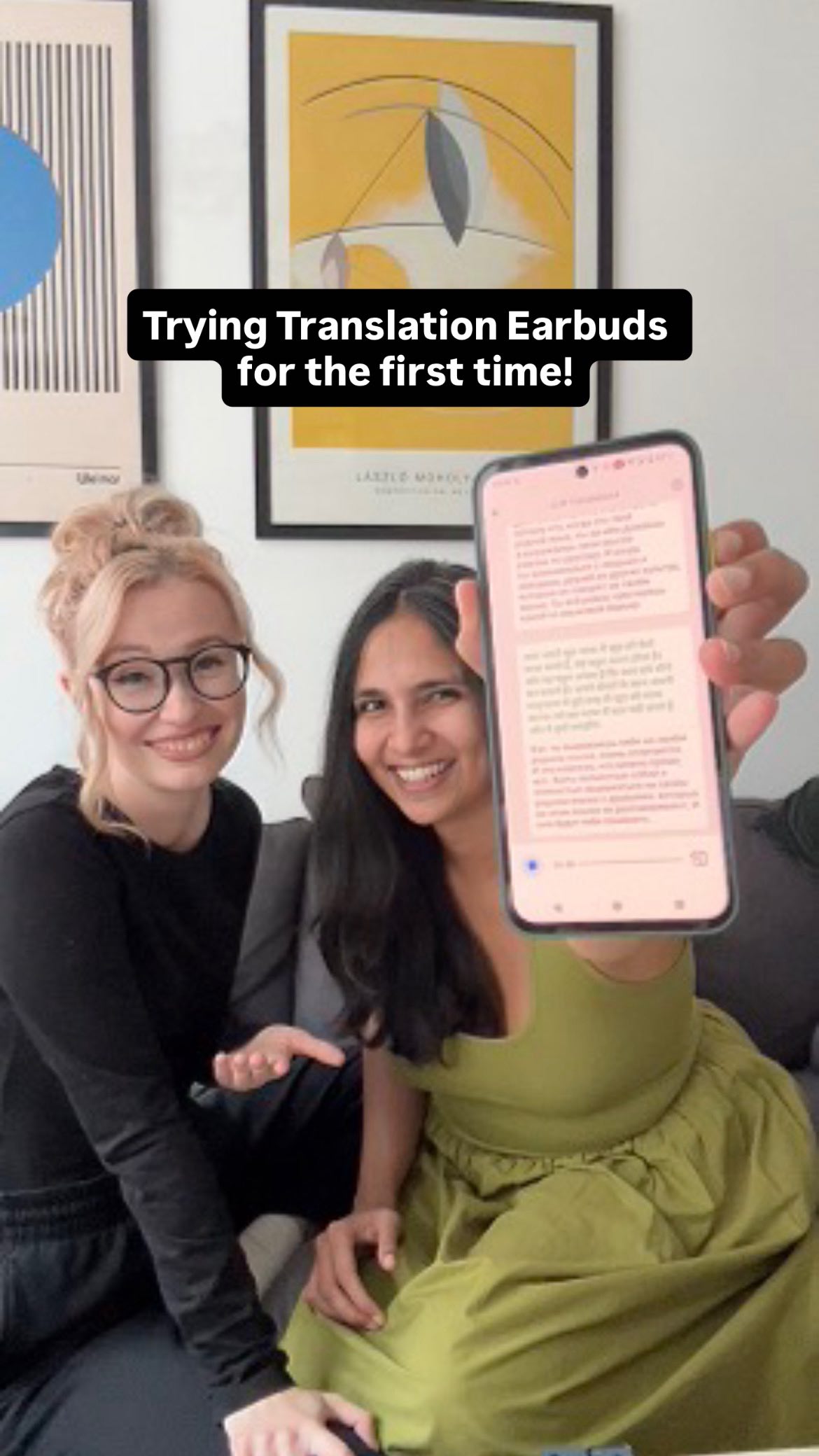 Instagram post by @rashi.agarwal for Timekettle. Caption reads: We tried the @timekettletech translation earbuds....