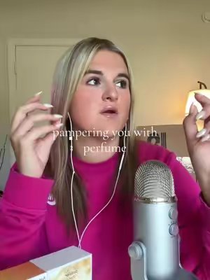 TikTok post by @anabelles_asmr for Dossier Perfume. Caption reads: helping you fix your scent @Dossier Perfume....
