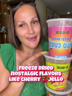 TikTok post by @danastargazertruitt for G-Box Freeze Dried Candy. Caption reads: @G-Box Freeze Dried Candy has done it again with....