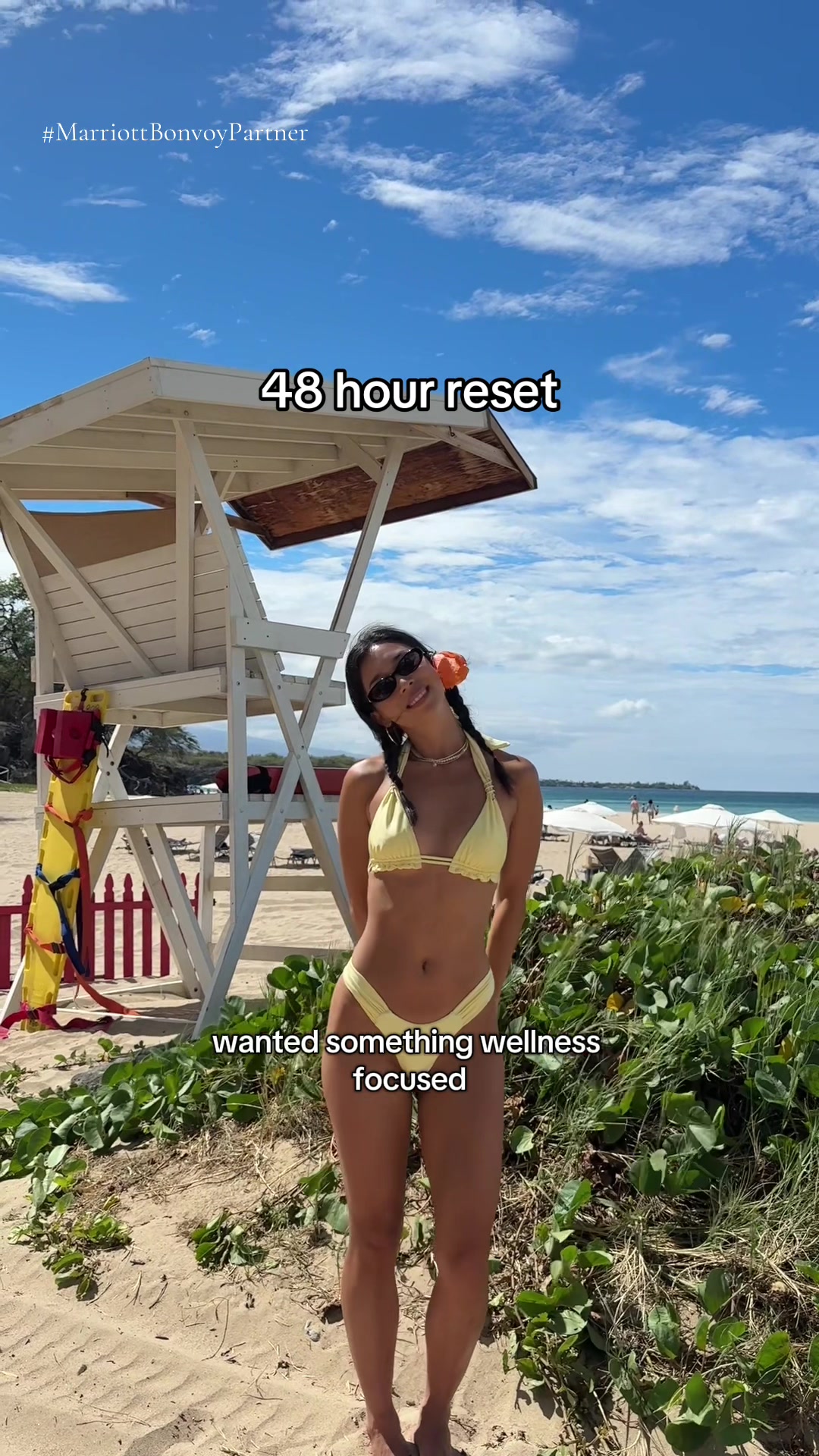 TikTok post by @laurenwolfe for Marriott Bonvoy. Caption reads: #MarriottBonvoyPartner Proof you don’t need a week....