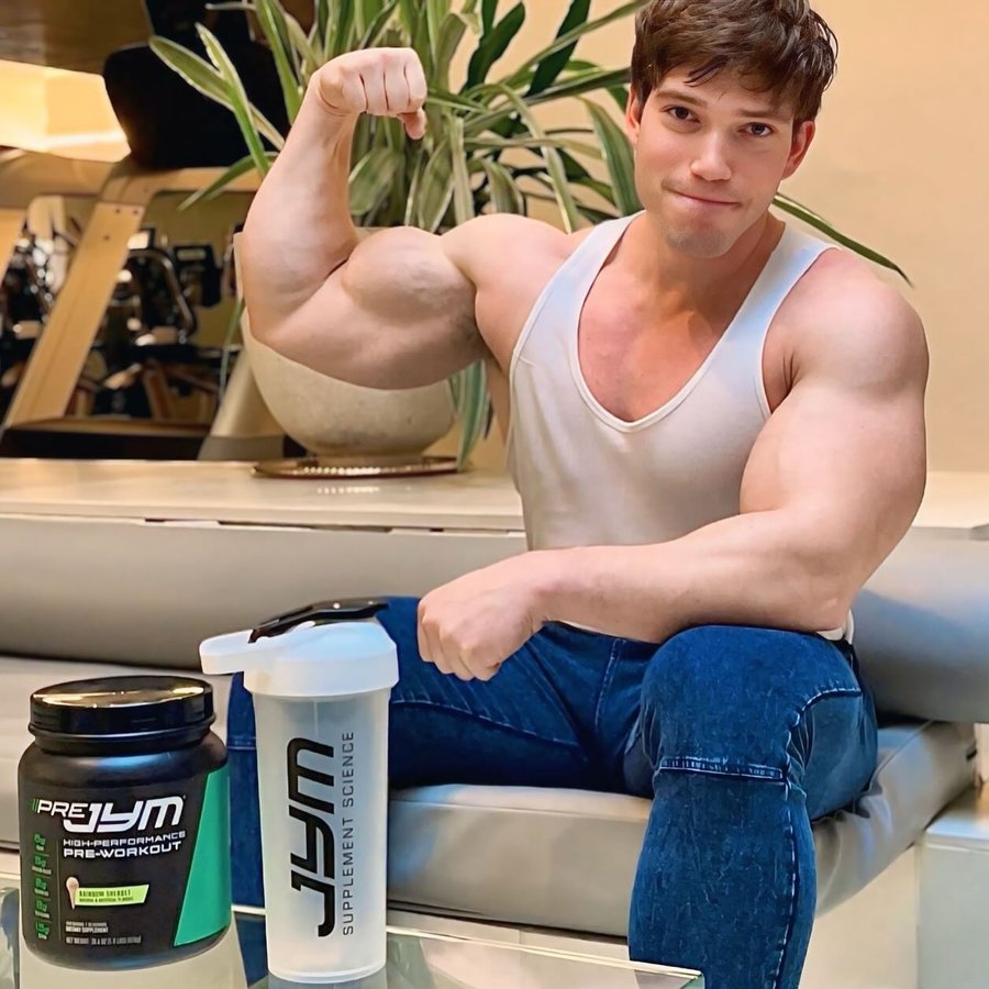 Instagram post by @diesel.josh for JYM Supplement Science. Caption reads: @jymsupps USE discount code DIESEL at check-out to....