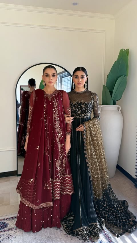 Instagram post by @ridakhawar for Iznik Fashion. Caption reads: Your favourite duo is back ♥️
Wearing....