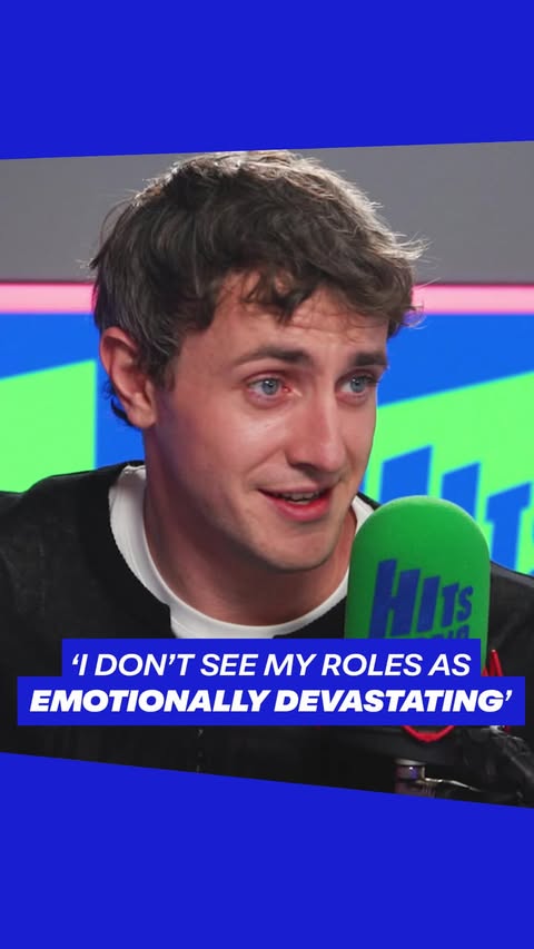Instagram post by @hitsradiouk for Universal Pictures. Caption reads: Paul Mescal 🤝 roles that emotionally ruin us 😭....