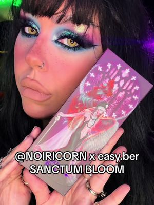 TikTok post by @christystarmua for Noiricorn. Caption reads: The @NOIRICORN x easy.ber SANCTUM BLOOM palette....