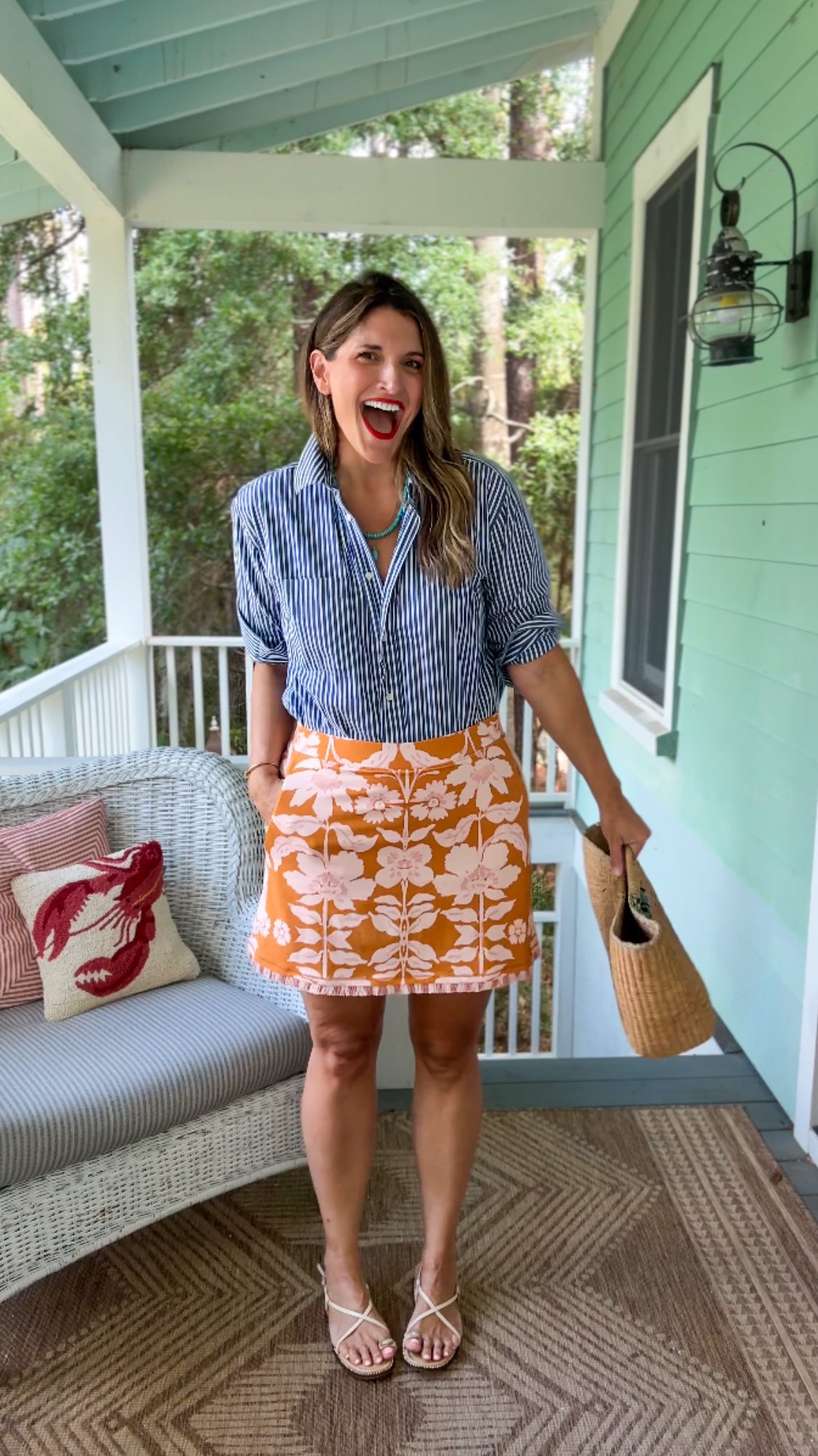 Instagram post by @emilyjanejohnston for Sam Edelman. Caption reads: I have a print problem… mainly that when I love....
