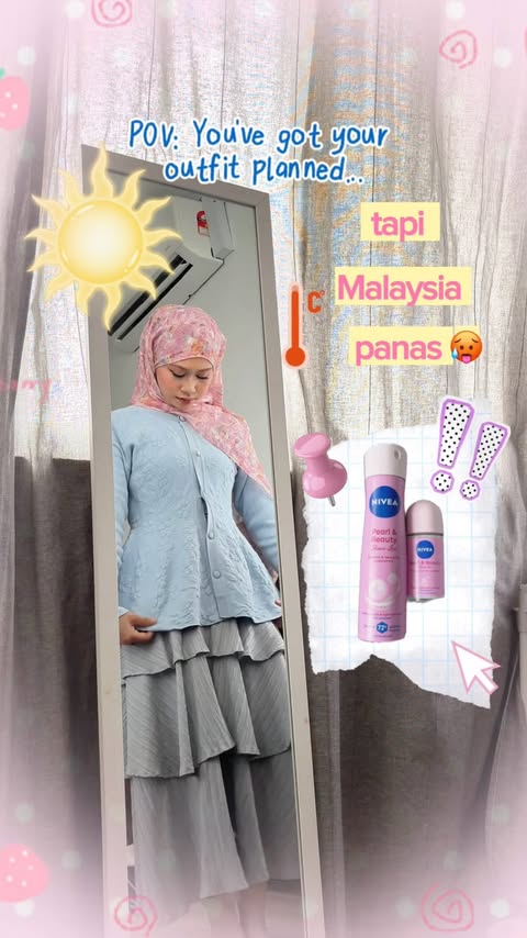 Instagram post by @kinaasllhddn for NIVEA. Caption reads: [...] worry! Pakai je my favourite deodorant NIVEA....
