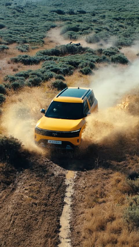 Instagram post by @tata.cars.sierra for Tata Motors. Caption reads: Officially endorsing one colour this Holi. #Sierra....